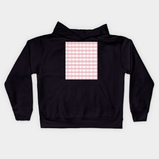 plaid checked pattern vichy tartan light pink Kids Hoodie